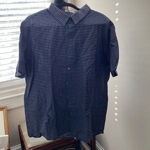 Mens short sleeve button down linen shirt size xl NWT